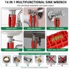 14-in-1 Multi-functional Wrench for Toilet, Kitchen Plumbing Installation and Repairs