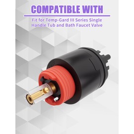 N40HLC Shower Cartridge Fit for Temp-Gard III Series Single Handle Tub and Bath Faucet Valve Replace RK7300-CART-3P, JH02BJ, HL-40, Z-7300