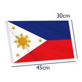 12x18 Inch Philippines Flag,30x45 cm Filipino Nautical Flag,Small Tiny Double Durable 150D Thick Polyester Decorations with 2 Brass Grommet