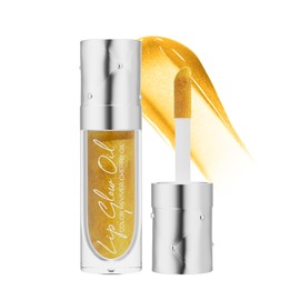 Yanqina Hydrating Lip Glow Oil Long-Lasting Nourishing Lip Gloss Moisturizing Non-Sticky Plumping Lip Stain Tinted Cherry Oil Lip Care (Golden)