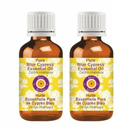 dève herbes Blue Cypress Essential Oil (Callitris intratropica) Pure | Non-Sticky | Non-greasy | Lightweight | Men & Women | All Skin Types | Steam Distilled 15ml X 2 (1 oz)