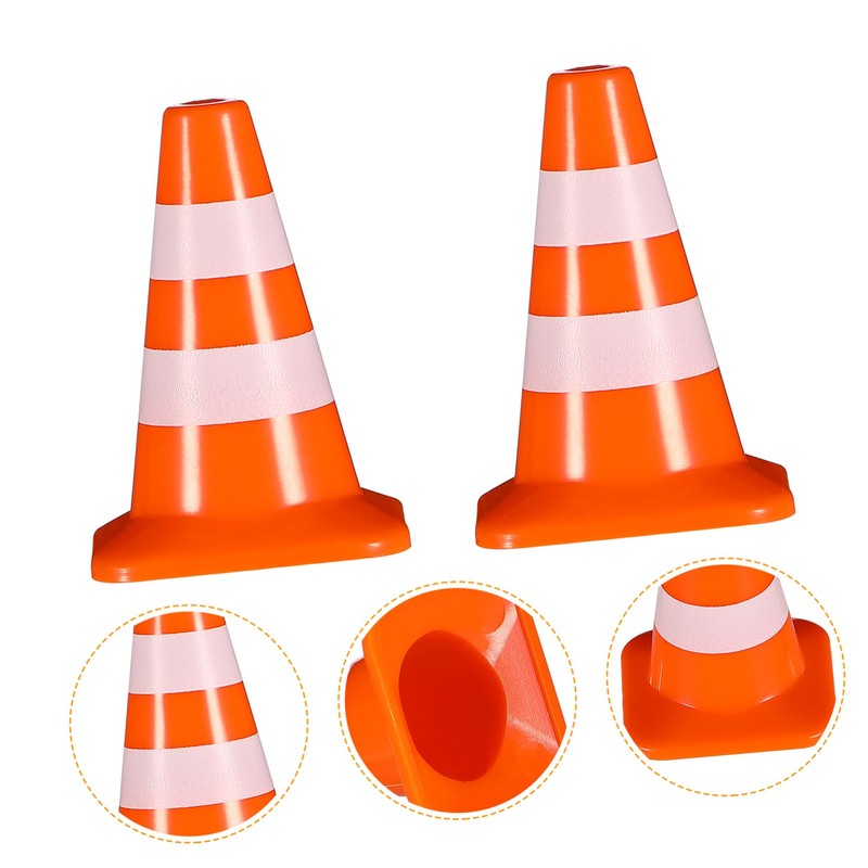 Warmhm 14 x Roadblock Sand Table Model Mini Warning Cones