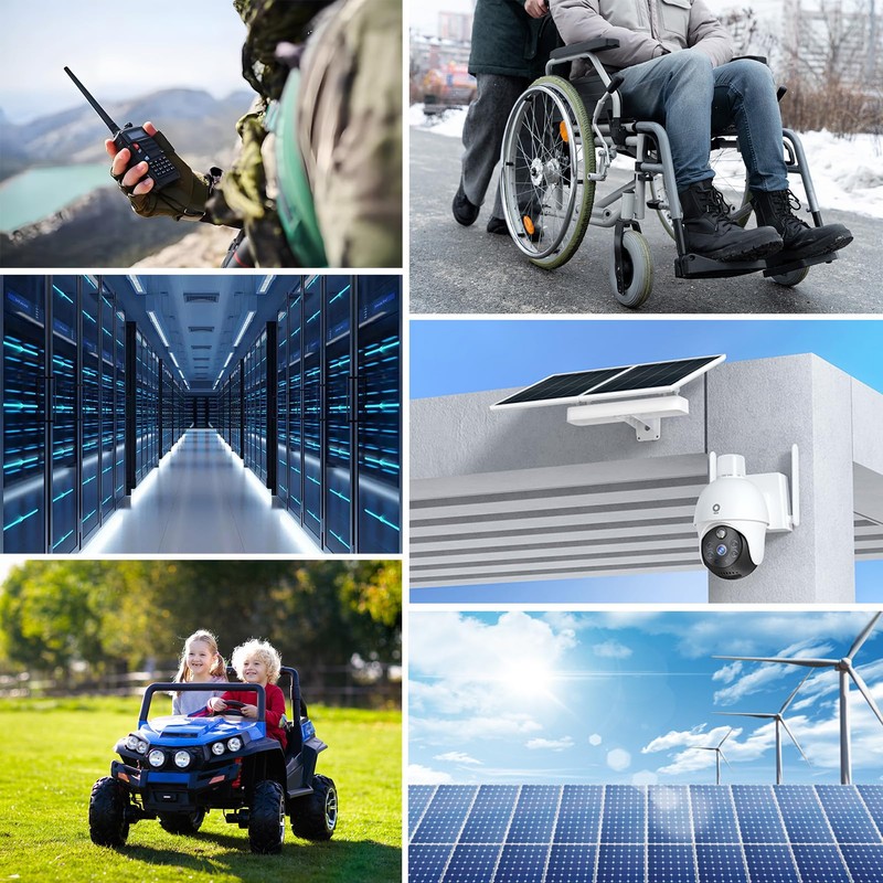 Aokly 6Ah 12V LiFePO4 Battery 2000+ Cycle Life with 6A