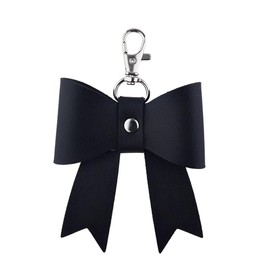Aesthetic Leather Bow Keychain Accessories for Girls Women Leather Purse Bag Charm Black Bow Keyring Bow Keychain Charm Novelty Bowknot Keychain Handbag Backpack Charms Bow Leather Bag Charm