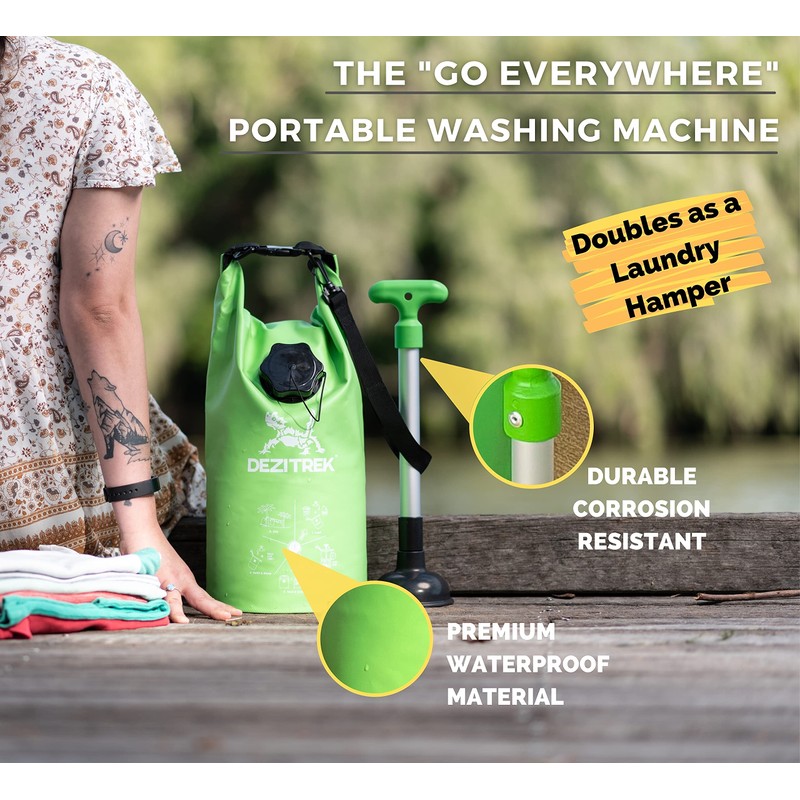 Dezitrek All in One Hand Wash Bag and Plunger Set