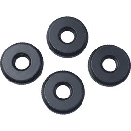 FDXGYH 4 Pcs 3/8"-16 Microphone Stand Nut Knurled Lock Nut Black Jam Nut for Microphone Photographic Equipment