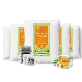Akshit Chamomile Herbal Tea-375 Bags- Chamomile Flower Tea Natual Loose Leaf Chamomile Flower, Caffeine Free-Manzanilla Tea Gluten Free, Sugar Free