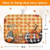 Sanwarm Fall Orange Pumpkin Gnome Absorbent Dish Drying Mat,Autumn Buffalo