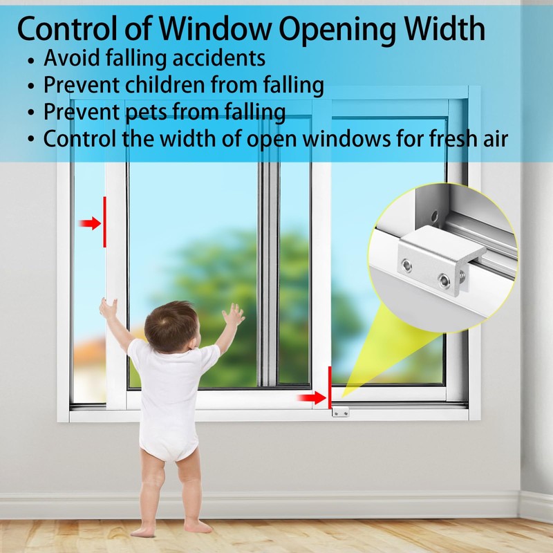 ZRFCXE Window Locks (12 Sets), Window Locks for Up and