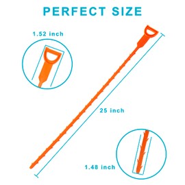 AUSSUA 25 Inch Hair Drain Cleaner Tool, Clog Remover Tool, 6 Pack Drain Auger Hair Cleaning Tool, Hair Cather Shower Drain Tool for Kitchen, Sink, Bathroom, Sewer