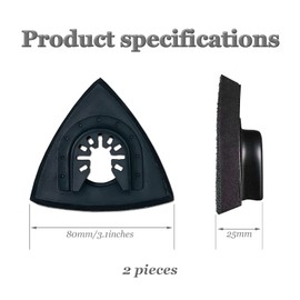 LIANCHEN Pack of 52 Triangle Sanding Discs for Multitools Delta Sander Multitool Sanding Plate Accessories for Polishing Furniture and Removing Rust Sandpaper 80 mm for Sanding Wood