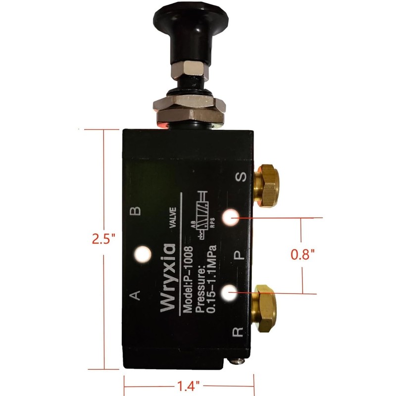Wryxia Air Valve Push-Pull 4 Way 2 Position Manual Dump
