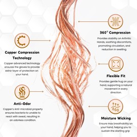 Copper Tech Ladies Golf Gloves Women Right Handed Golfer & Left Handed Golfer 2 Pack | Copper Compression Joint Support | Flexible & Comfortable Fit with Premium Leather | Tacky Grip Reinforced Pad