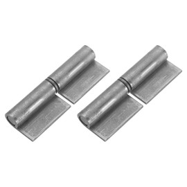 uxcell 2 Pack 3-8/9" x 1-1/3" Weld-on Steel Gate Flag Hinges with Removable Pin, Detachable Hinges for Metal Gate Swing Door Trailer Ramp