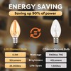 C7 LED Night Light Bulbs, 0.5W E12 Candelabra Base Candle