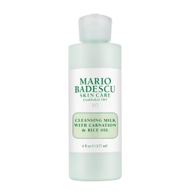 Mario Badescu Cleansing Milk with Carnation, Rice Oil & Vitamin E - No Rinse Liquid Makeup Remover Cleanser with Milky Formula For Skin Care and Gentle Cleansing Experience, 6 Fl Oz