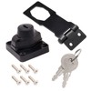 Kyuionty 4 Pcs Keyed Hasp Locks 3 Inch Twist Knob