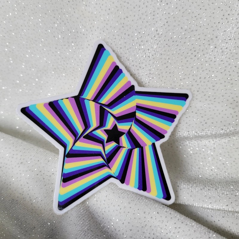 Moonlight Jade STKR081 Black Purple Aqua Yellow Pink Twisted STAR