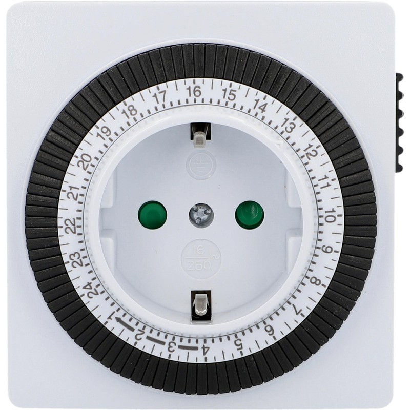 UNITEC Indoor Mechanical Daily Timer, IP20, Attractive Square Shape, Analogue,