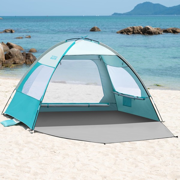 OutdoorMaster Beach Tent for 3/4 Person - Easy Setup Sun