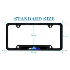 omlkibo Tri-Color 3 Color Aluminum License Plate Frame Cover Holder Compatible with Toyota Vehicle Truck Trailer SUV. (White Blue-02)