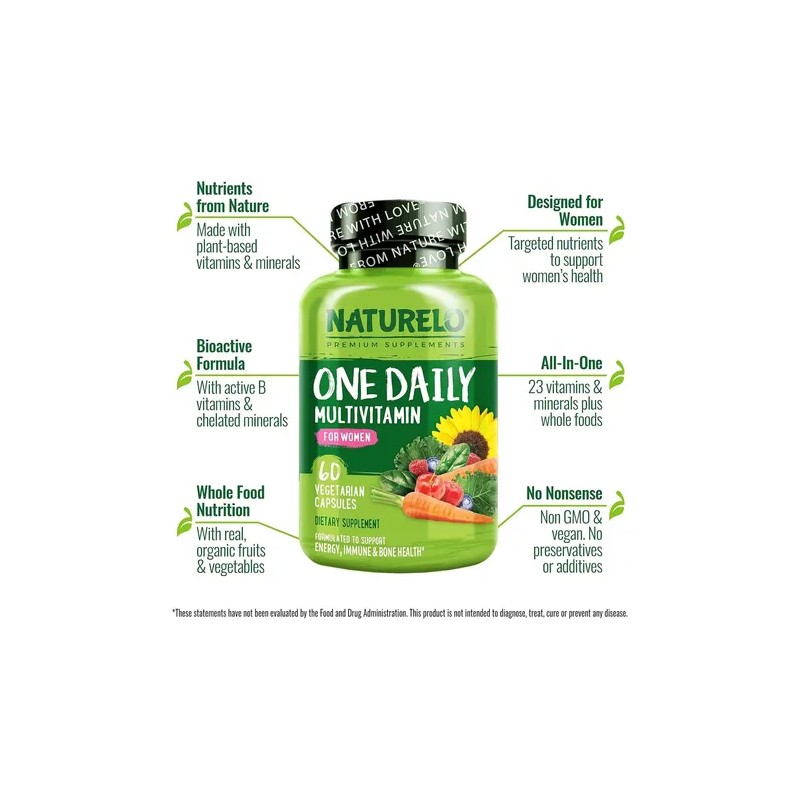 Multivitamínico Naturelo Mujer Suplemento Dietético 60 Cápsulas Sin Sabor