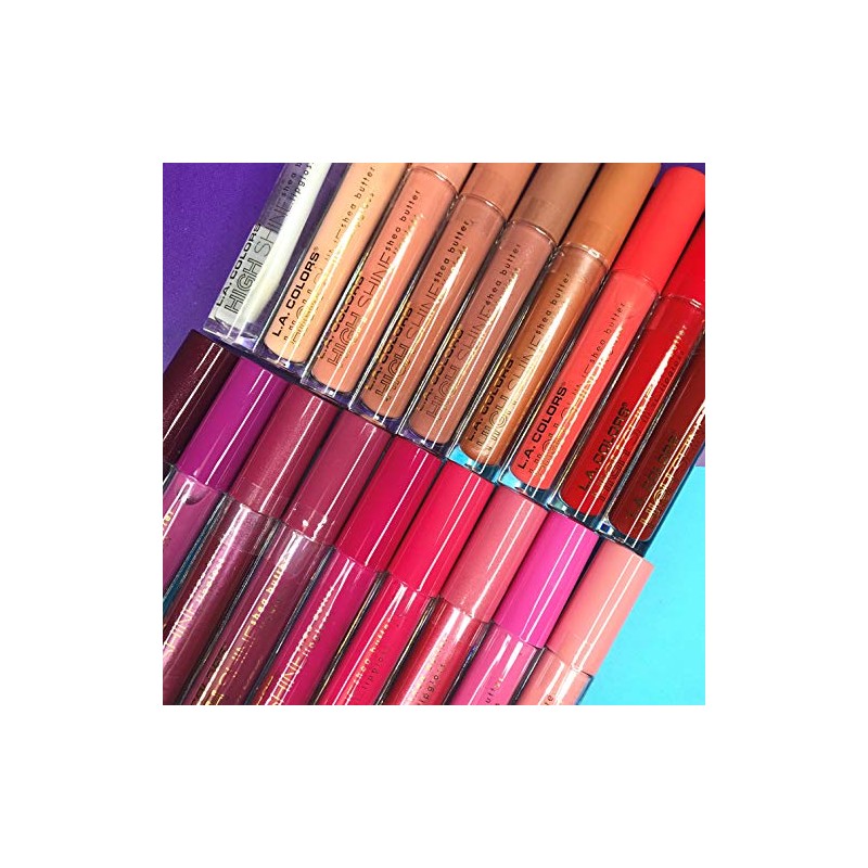 L.A. Colors High Shine Shea Butter Lip Gloss, Amplify, 0.14