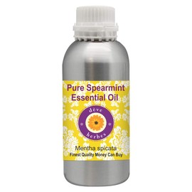 Deve Herbes Pure Spearmint Essential Oil (Mentha spicata) Steam Distilled 630ml (21 oz)