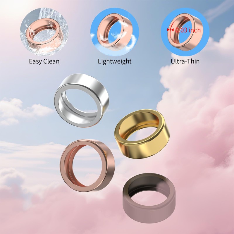 Wacanc 4 Pack TPU Cover Compatible with Oura Ring Gen