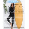 ALLTOKE Womens Full Body Zip Front Rash Guard Long Sleeve