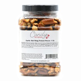 Candy Retailer Garlic Hot Wing Pretzel Pieces 1 Lb