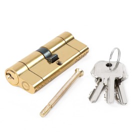 Security Anti-Snap Euro Lock Cylinder-Brass Replacement Lock Barrel (Brass, 100mm(50/50))