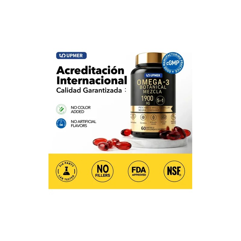 Omega 3 Premium 5en1 1900 Mg Pure Wild Salmon Oil