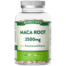 Nature's Truth Maca Root 2500mg | High Strength Supplement for Women & Men | 60 Vegan Tablets from Concentrated Extract | by Nature's Truth