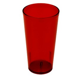 G.E.T. 6620-1-R-EC - Vasos de plástico resistentes para restaurante, 20 onzas, rojo (juego de 4)