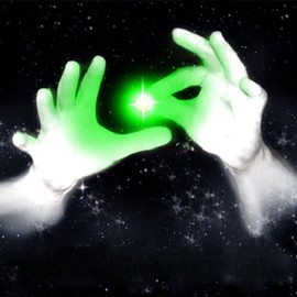 MilesMagic Set of 2 Magic Rubber Thumb Tip Light Up Flash Lights from Anywhere Finger Tricks (Green)