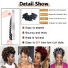 3 Packs Saniay Curl Crochet Braids Short Crochet Braiding Bouncy