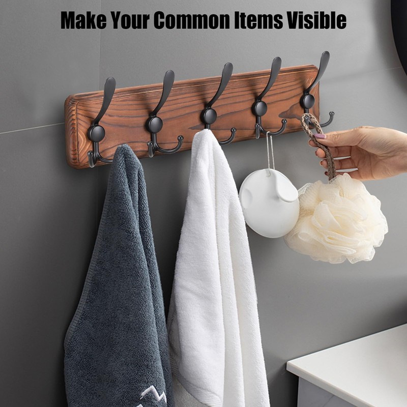 Kruodop Large Coat Rack Wall Mount Coat Hooks Coat Hanger