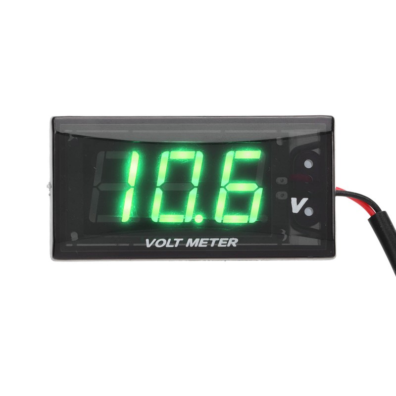 Universal LCD Motorcycle Voltmeter Ultra Thin Waterproof Voltmeter with Left