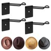 4 Pcs 3.5Inch Cowboy Hat Holder for Wall Adhesive, Metal