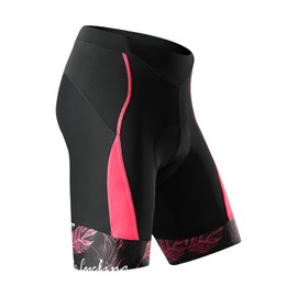 Santic Martha Women’s Padded Cycling Shorts, Cycling Shorts with Seat Padding, red, l