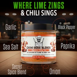 Chimi Boss Wing Rub Seasoning, 6oz – Bold & Savory Dry Rub for Chicken Wings, Thighs, Drumsticks, Grill, Air Fryer and Smoker – All Natural Flavorful Spice Blend