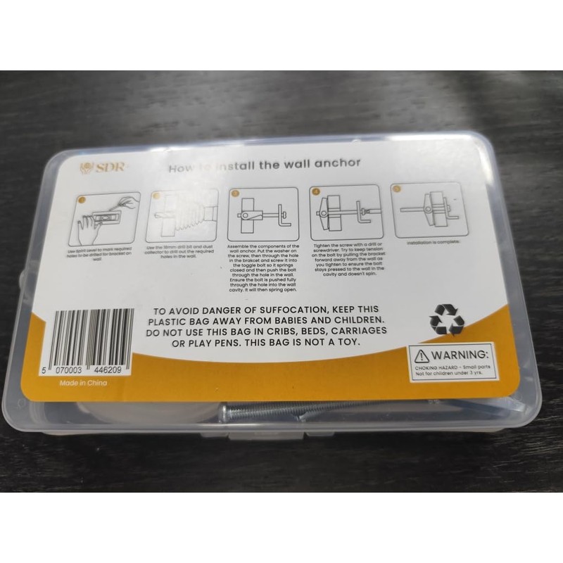 Plasterboard Cavity Fixings Complete Installation Kit | 12 Heavy Duty