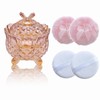 5 Pieces Large Body Powder Puff and Powder Container, Crystal
