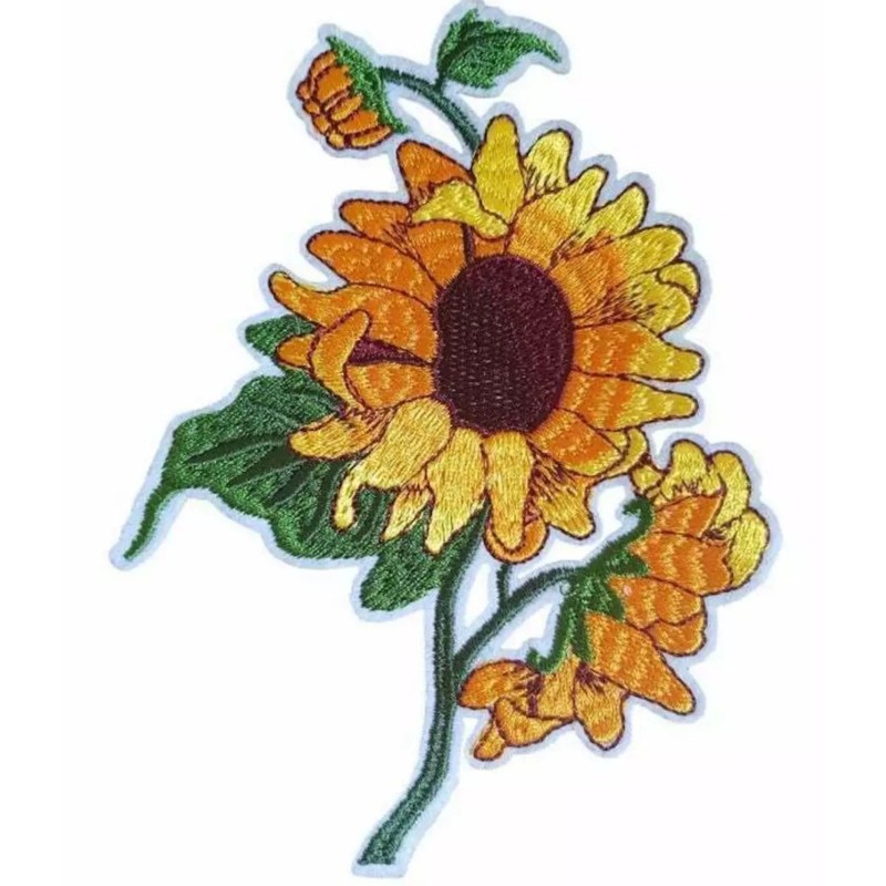 UB 🔥 BEAUTIFUL Sunflower Flower Embroidered Iron On Patch Summer