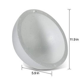 FloraCraft SmoothFoam Hollow Half Ball 11.9 Inch x 5.9 Inch White