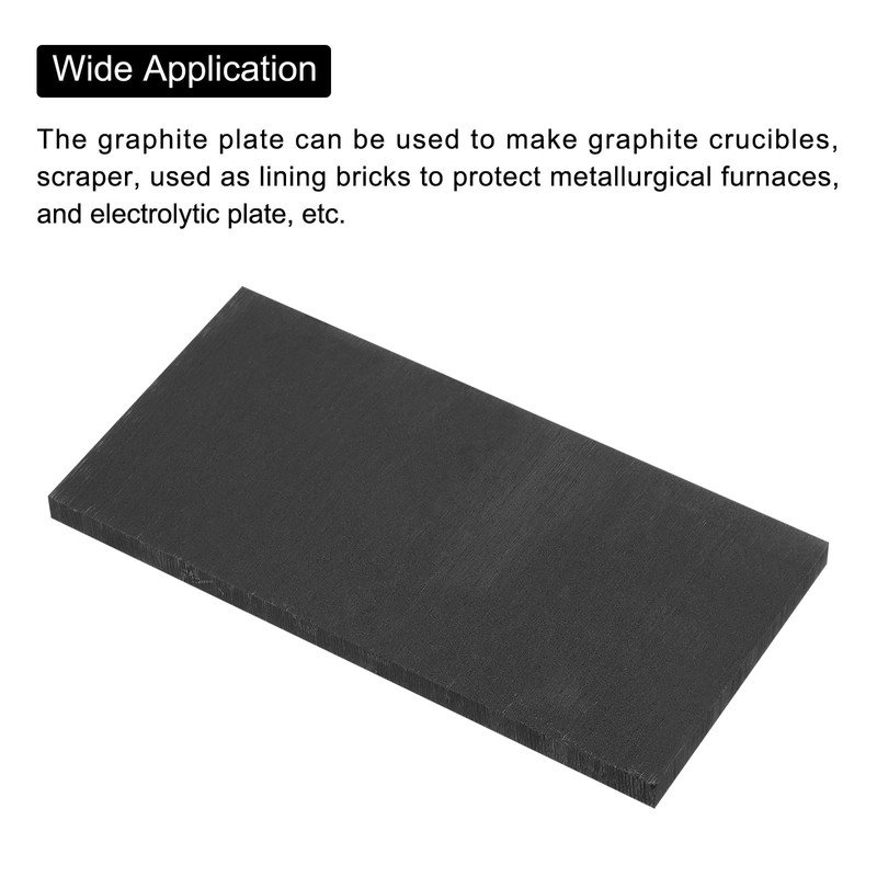 sourcing map Graphite Block Ingot Rectangle Graphite Electrode Plate Board