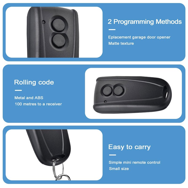 2 x 433.92 MHz Garage Door Opener, Garage Door Remote
