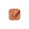 Gold Huggie Earrings for Women, 14k Gold Plated Flower Hoop
