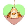 GRAPHICS & MORE Hamster Eating Stash of Food Heart-Shaped Porcelain
